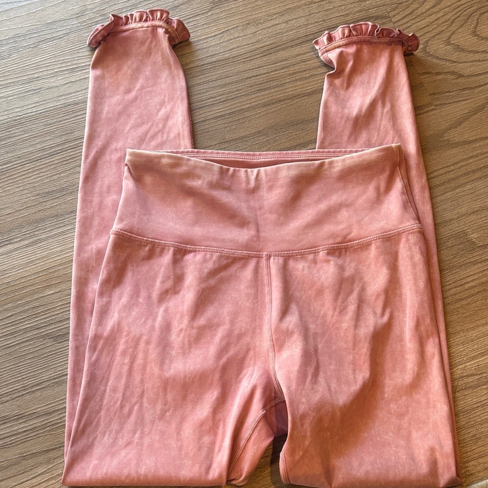 JoyLab Pink Ruffle Leggings size small